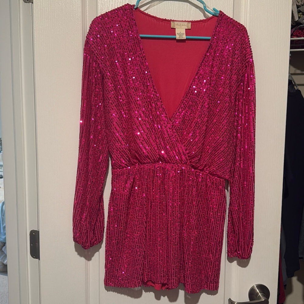 Altr’d state pink sequins romper